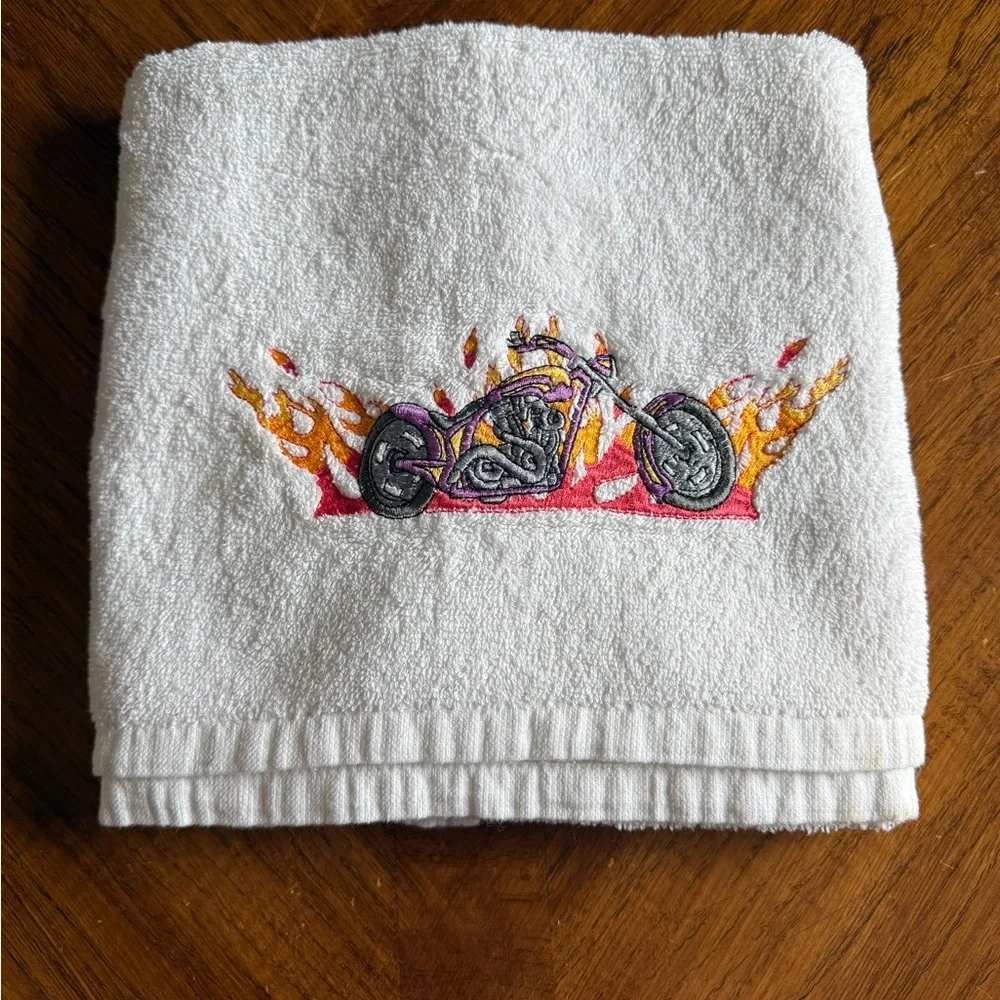 Embroidered Motorcycle Towel